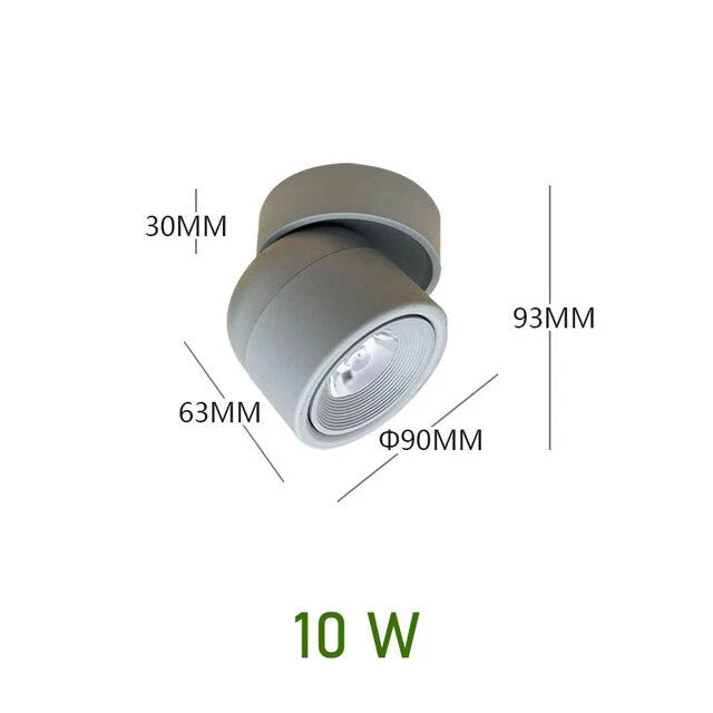 LED Track Spotlight Dimmable 12W & 340° Rotation