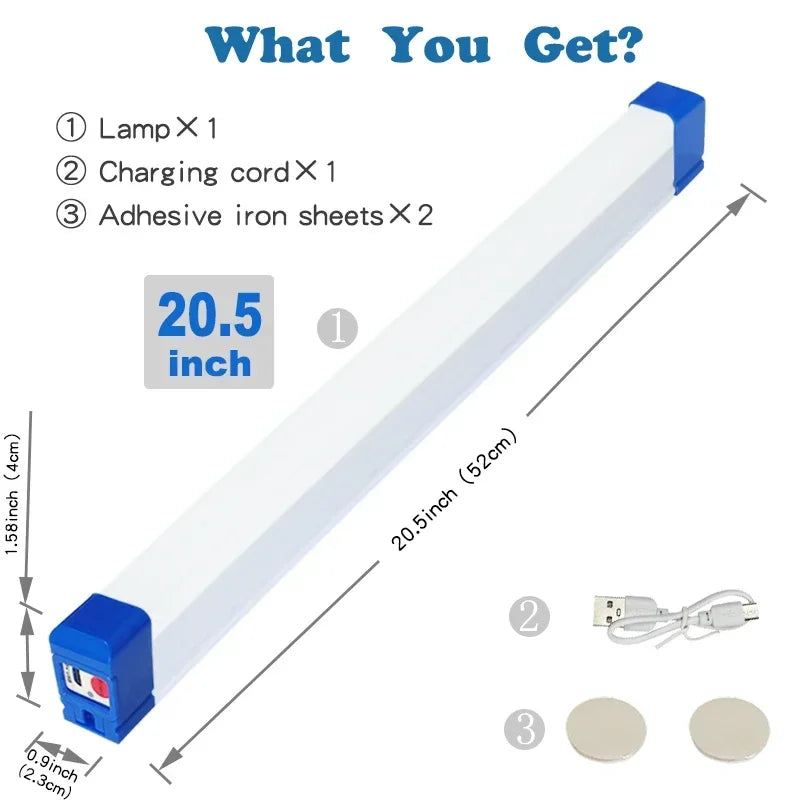 LED Tube Light Magnetic USB Rechargeable Dual Modes