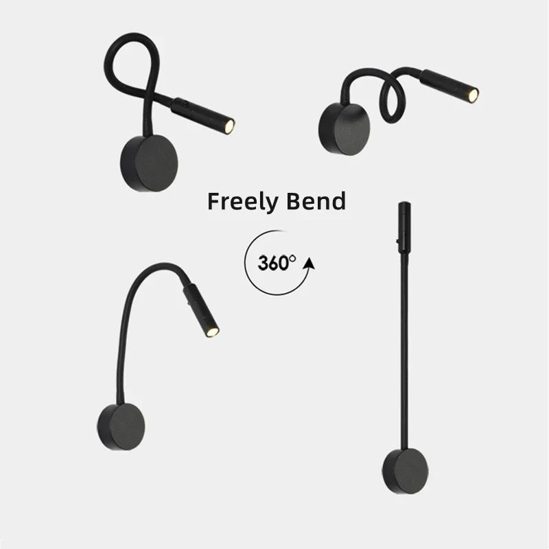 LED Wall Lamp Swivel Arm & 3 Color Temperatures