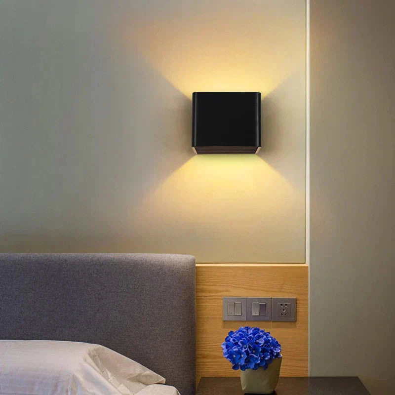 LED Wall Light Cube Wireless Stepless Dimming USB Rechargeable