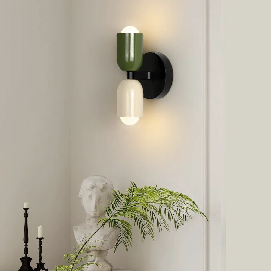 LED Wall Light Dual-Head Stainless Steel Warm White