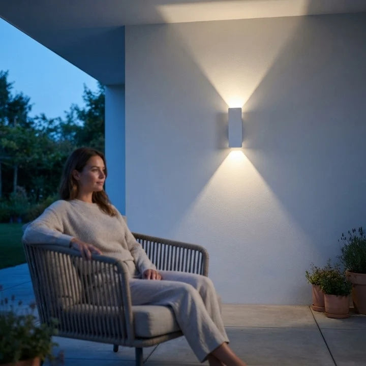 LED Wall Light Dual Up & Down Weather-Resistant Aluminum