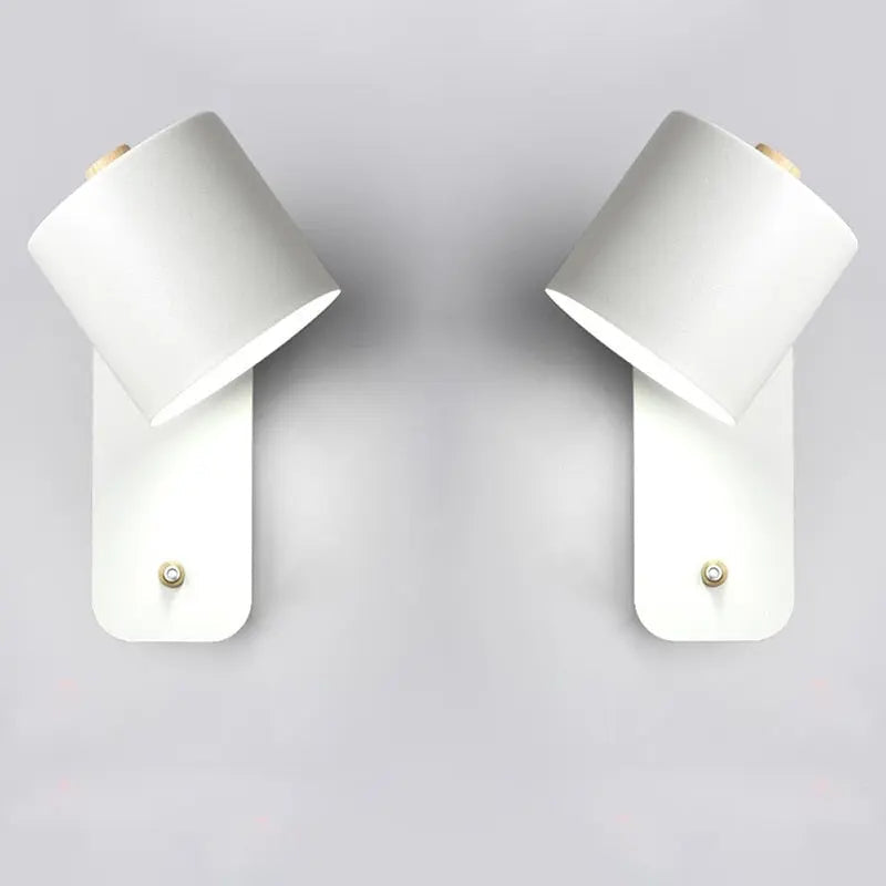 LED Wall Light Integrated Switch Metal Set of 2