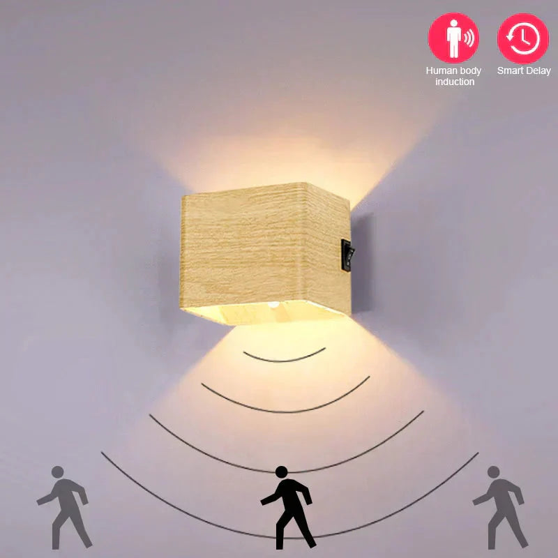 LED Wall Light Motion-Activated USB Rechargeable Warm White