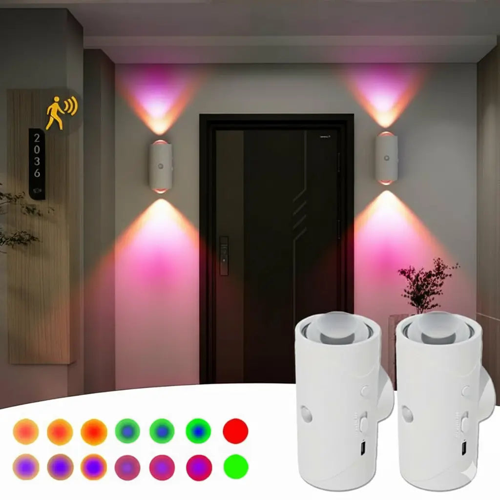 LED Wall Light Motion Sensor Rechargeable Magnetic Mount