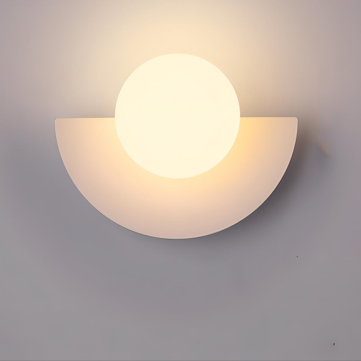 LED Wall Light Semicircle Metal Warm & Cool White