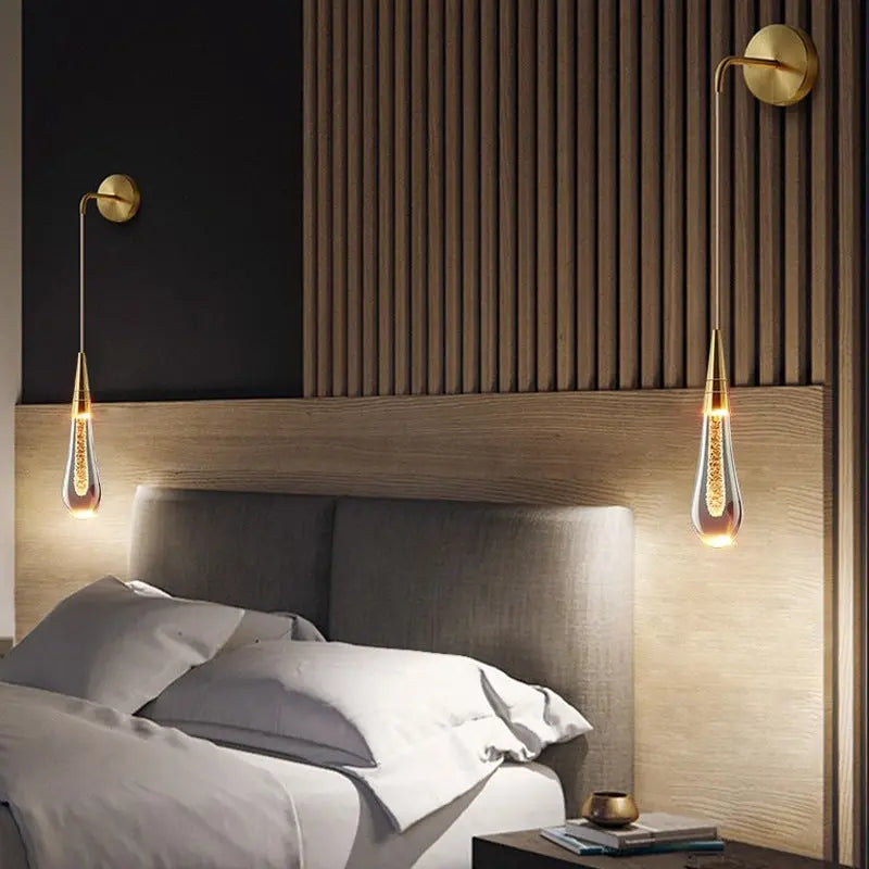 LED Wall Light Teardrop Glass Glare-Free Adjustable Color Temperature