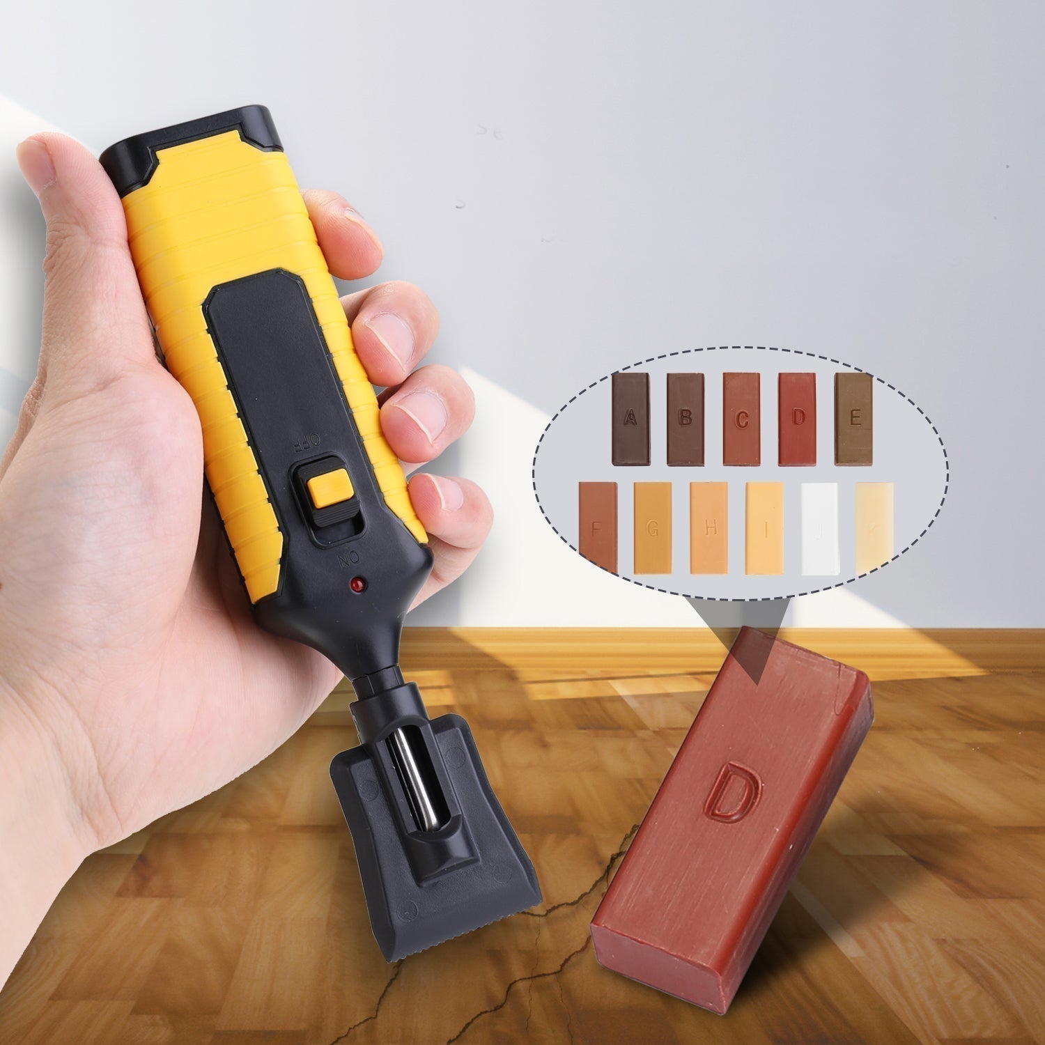 Laminate Repair Kit Battery-Operated Wax Iron & 11 Wax Blocks