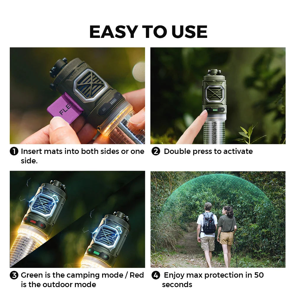 Lantern Mosquito Protection LED Adjustable Coverage Rechargeable
