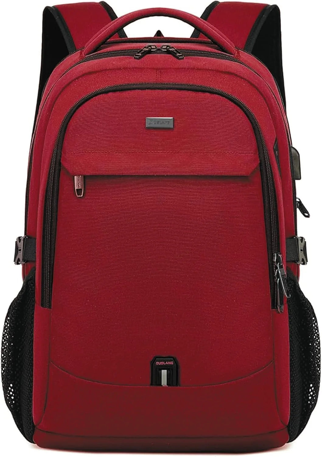 Laptop Backpack Hidden Anti-Theft Pocket Built-In USB Water-Resistant Polyester