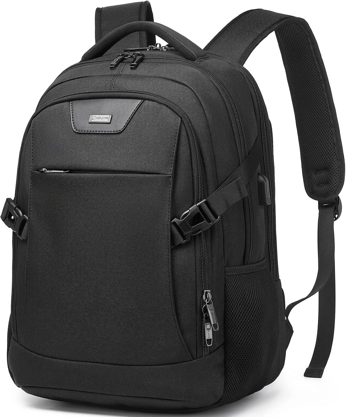 Laptop Backpack Hidden Anti-Theft Pocket Built-In USB Water-Resistant Polyester