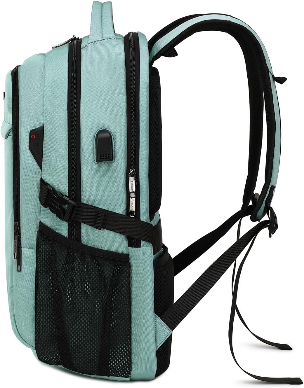 Laptop Backpack Hidden Anti-Theft Pocket Built-In USB Water-Resistant Polyester