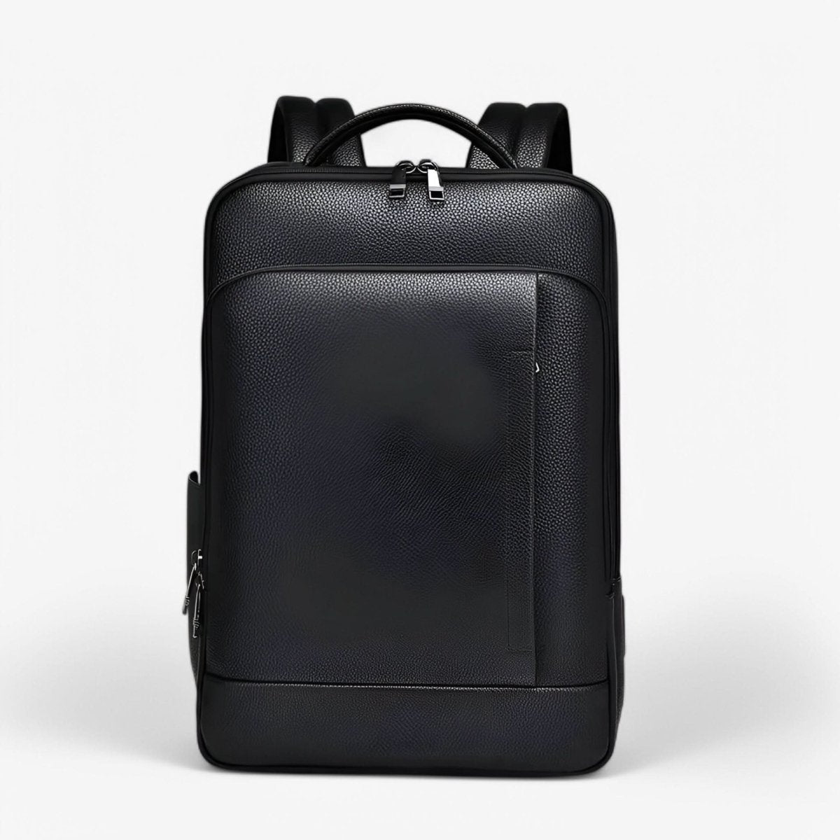 Laptop Backpack PU Leather USB Charging 15.6-Inch