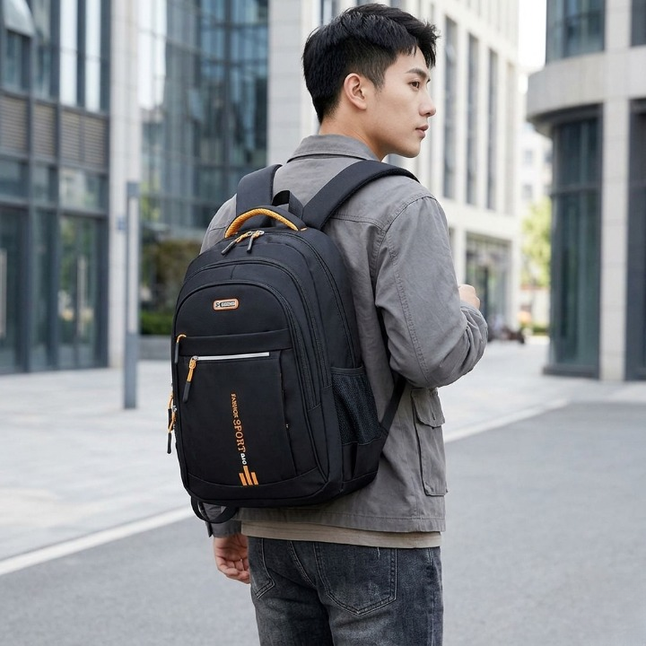 Laptop Backpack Waterproof Oxford Padded 15-Inch Compartment & Anti-Theft Zippers