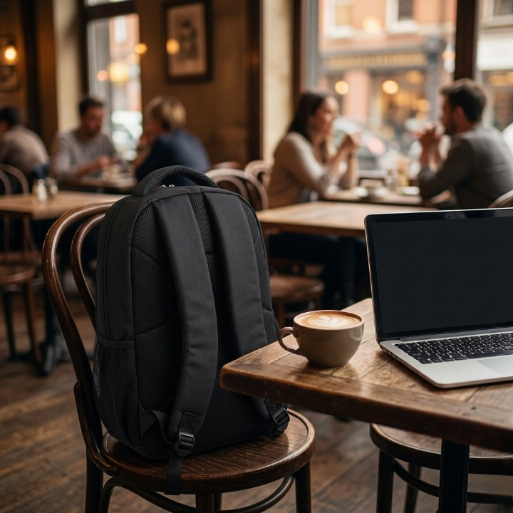 Laptop Backpack Waterproof Oxford Padded 15-Inch Compartment & Anti-Theft Zippers