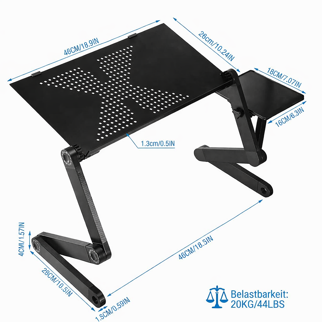 Laptop & Tablet Stand Height Adjustable 360° Rotatable