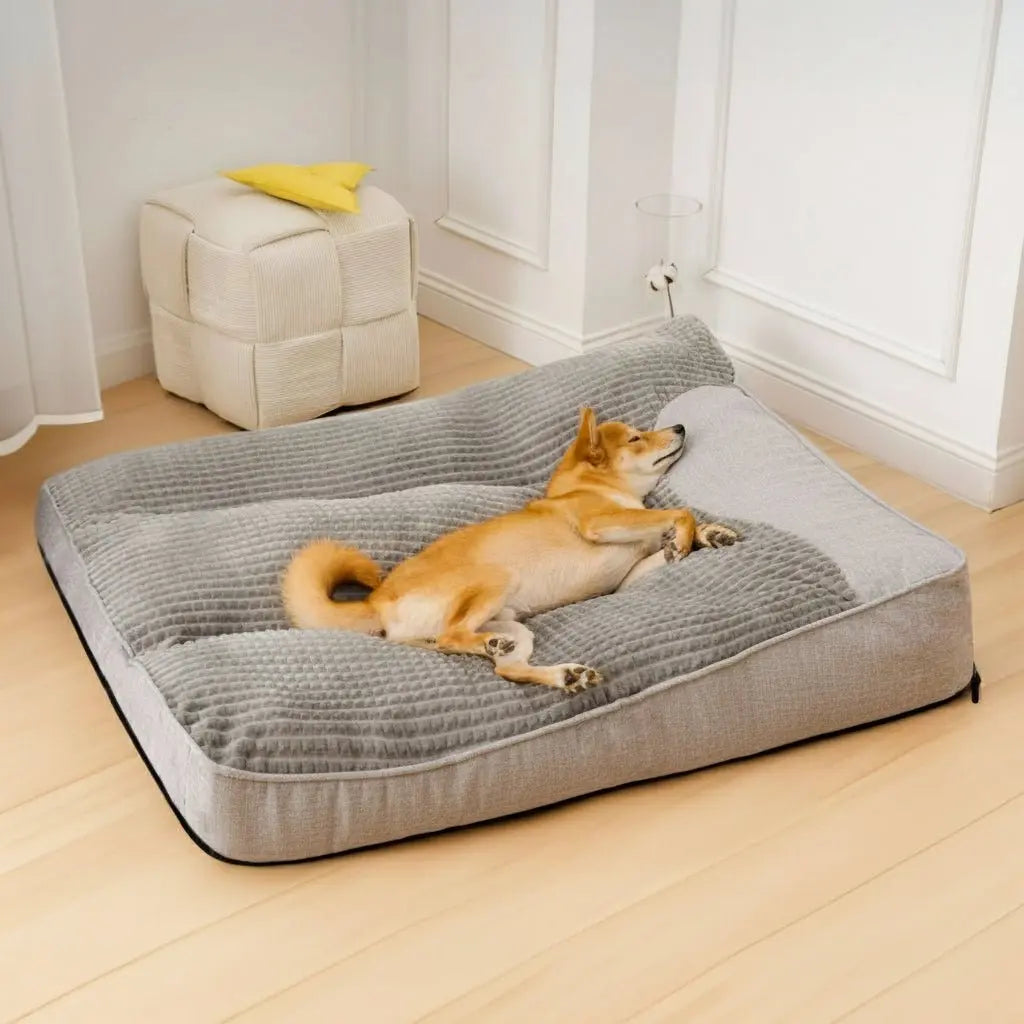 Large Dog Bed Orthopedic & Raised Edge Washable Cover