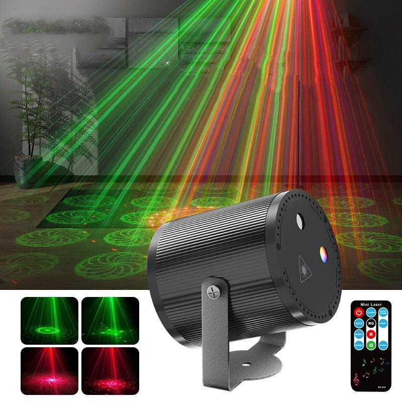 Laser Party Light Music-Sync USB-Powered Remote Control