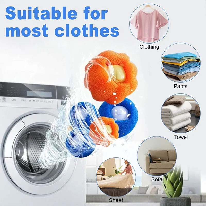 Laundry Balls Pet Hair & Lint Remover Set of 6