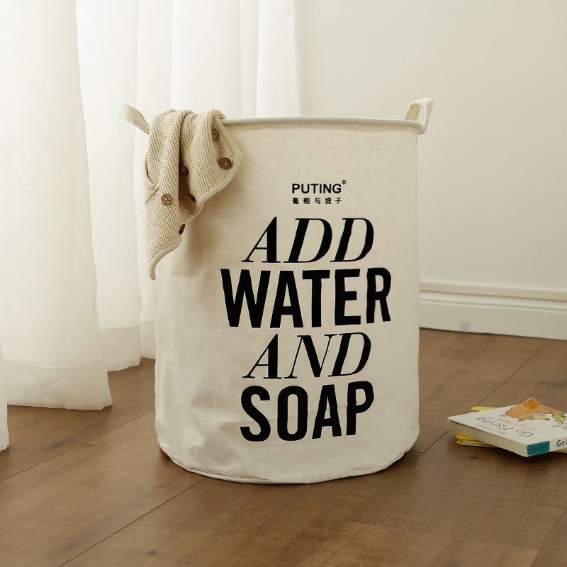 Laundry Basket Funny Quote Foldable Fabric Reinforced Handles