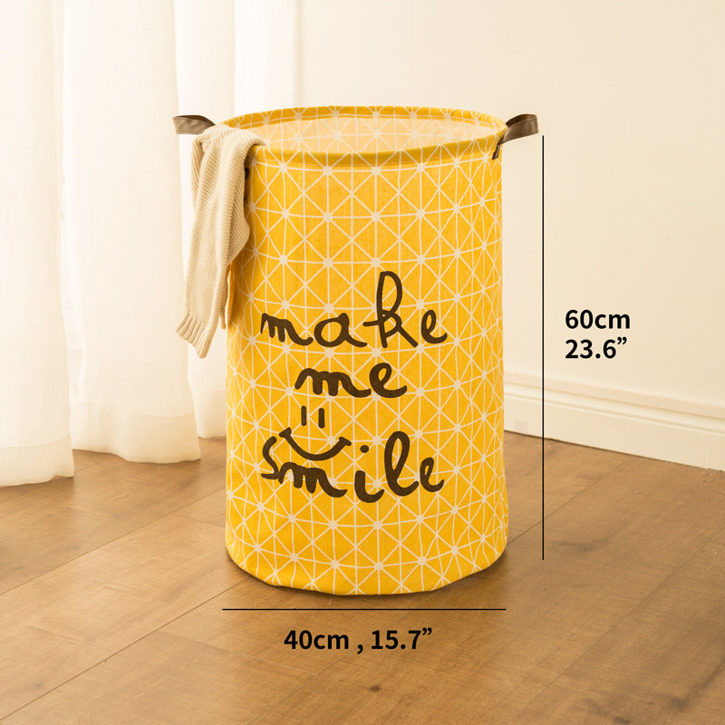 Laundry Basket Funny Quote Foldable Fabric Reinforced Handles