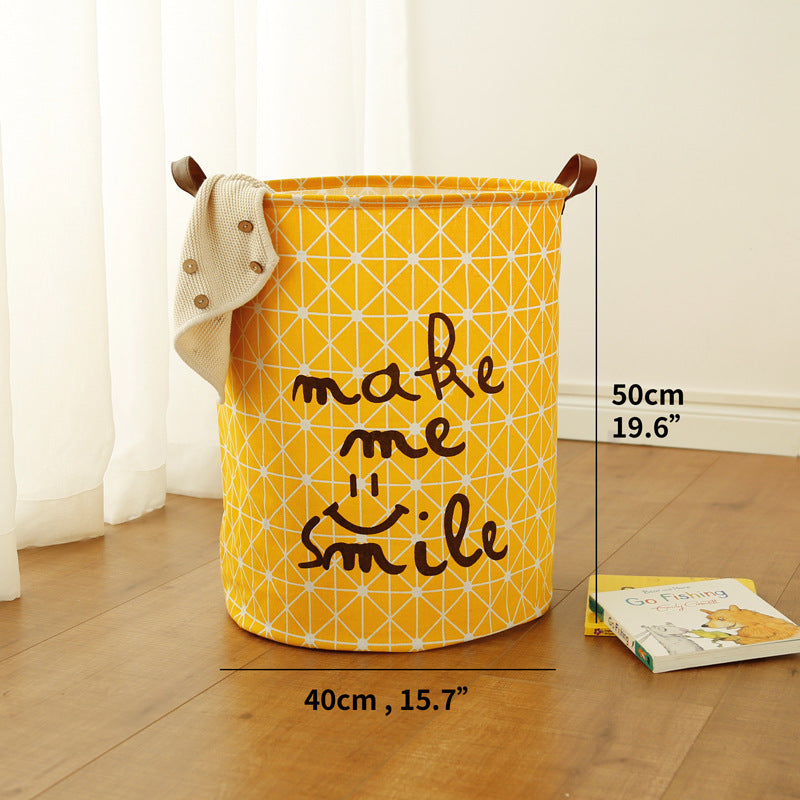 Laundry Basket Funny Quote Foldable Fabric Reinforced Handles