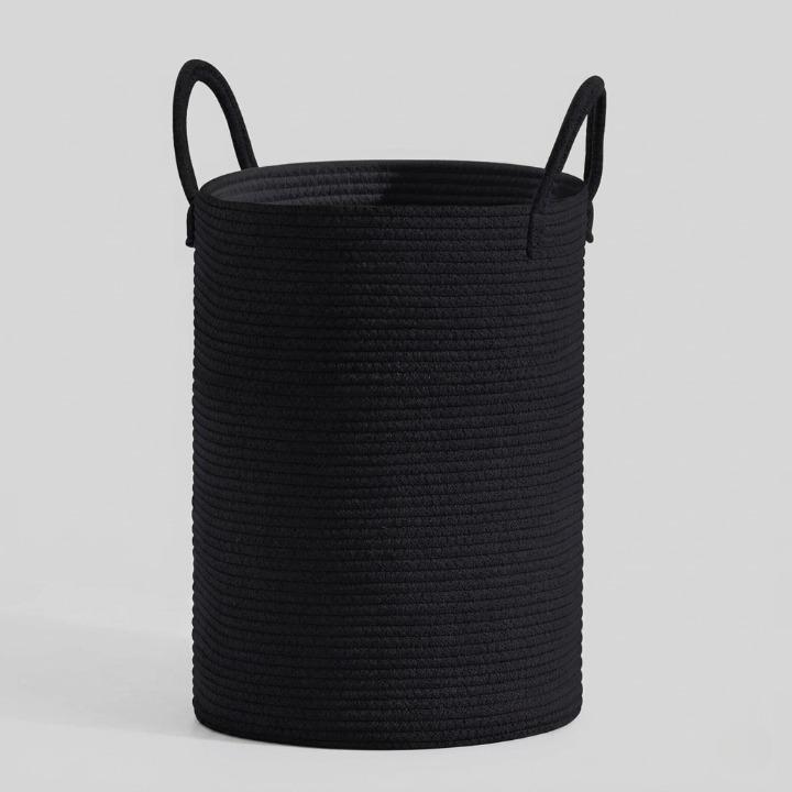 Laundry Basket Woven Cotton Foldable & Space-Saving 58L Capacity