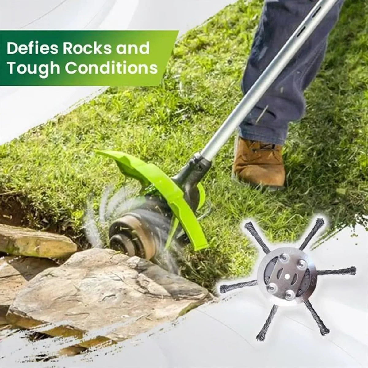 Lawn Edger Tool-Free Quick-Change Blades Heavy-Duty Metal