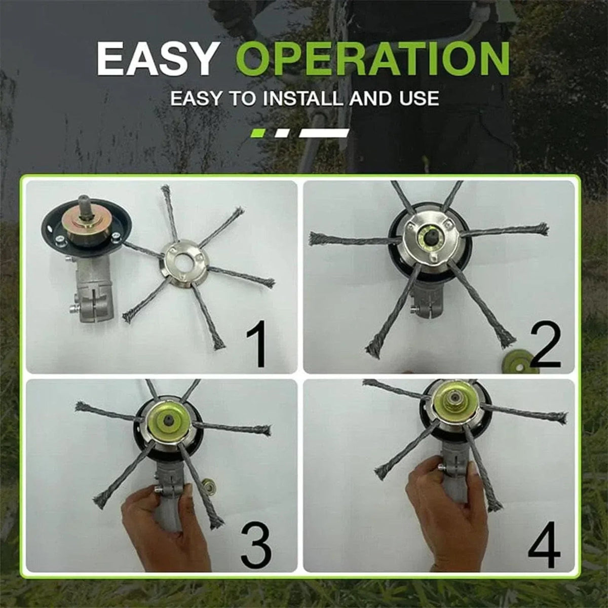 Lawn Edger Tool-Free Quick-Change Blades Heavy-Duty Metal