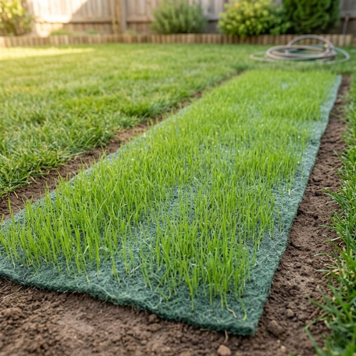 Lawn Seed Mat Pre-Seeded & Biodegradable Set of 2