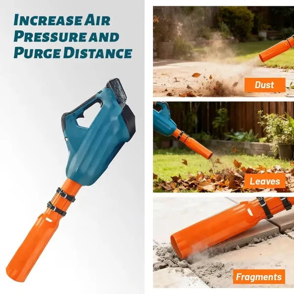 Leaf Blower Attachment Venturi Booster Tool-Free 2-4 Inch Fit