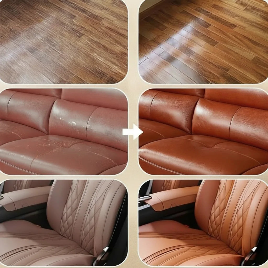 Leather Care Balm Natural Wax Colorless Brush Included