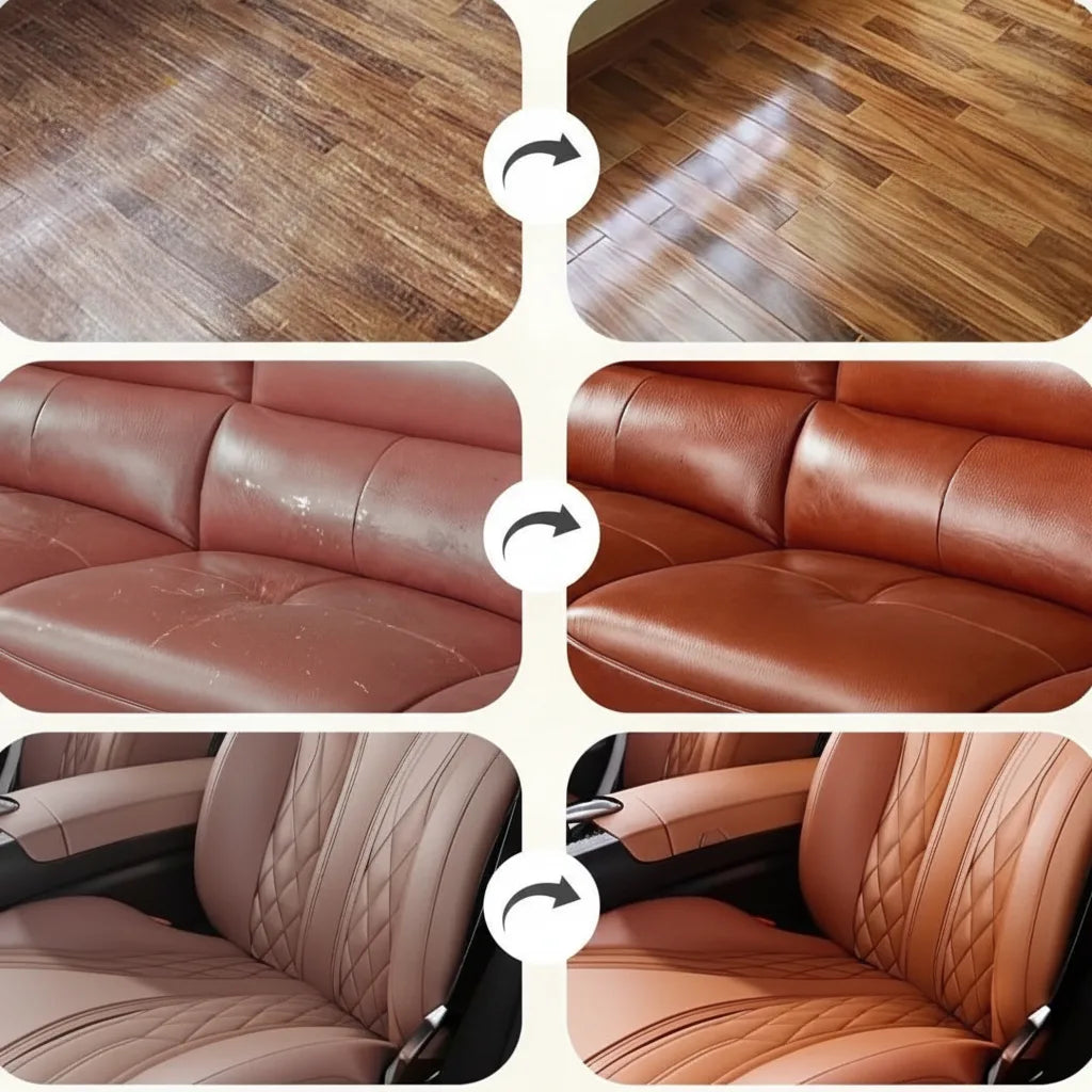 Leather Care Balm Natural Wax Includes Wooden Brush