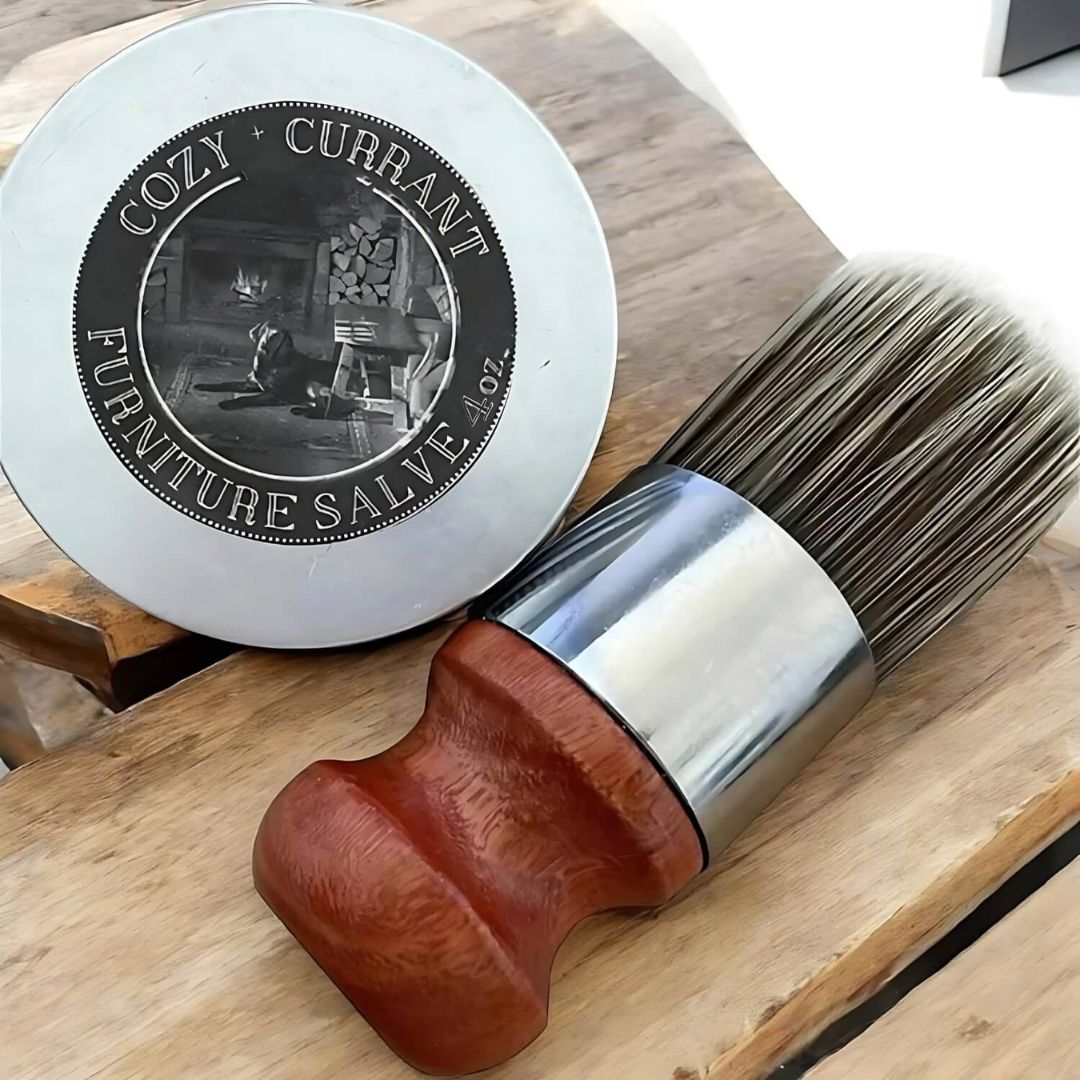 Leather Care Balm Natural Wax Includes Wooden Brush