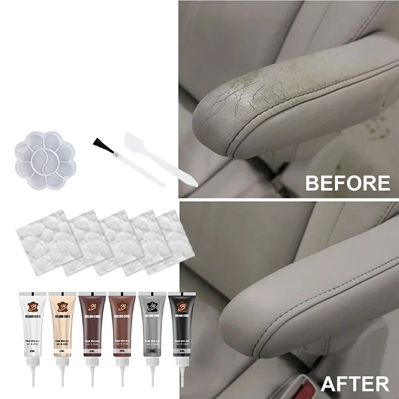 Leather Repair Kit 6-Color Waterproof & Fast-Drying