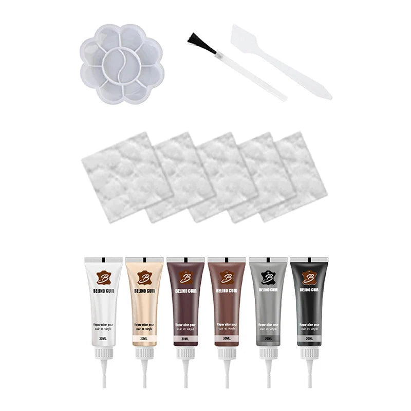 Leather Repair Kit 6-Color Waterproof & Fast-Drying