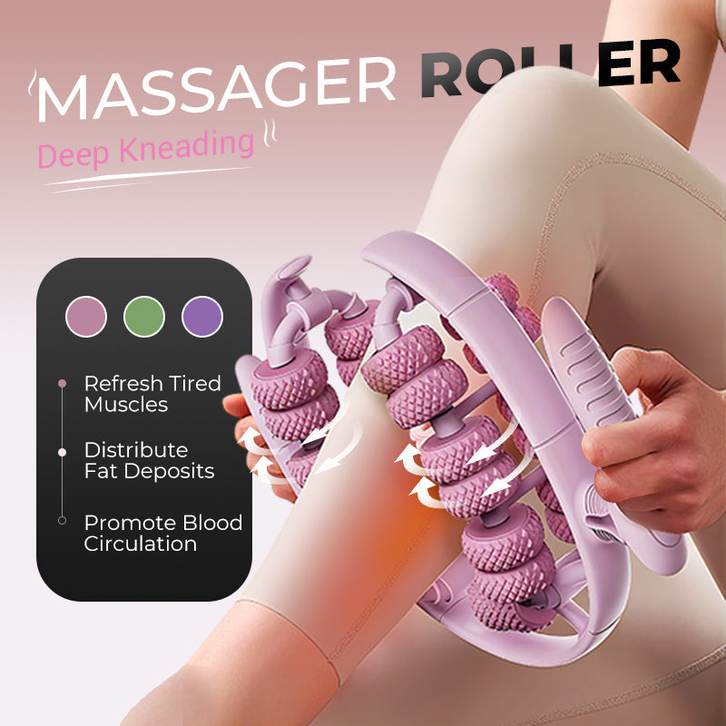Leg Massage Roller Ergonomic Nodule EVA Foam Non-Slip Handles