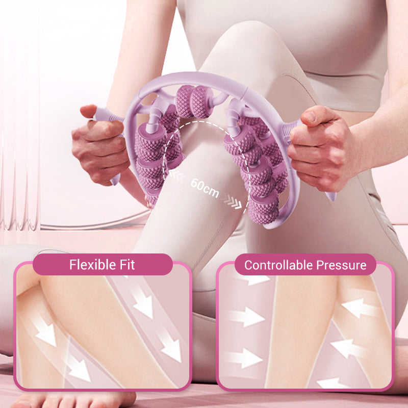 Leg Massage Roller Ergonomic Nodule EVA Foam Non-Slip Handles