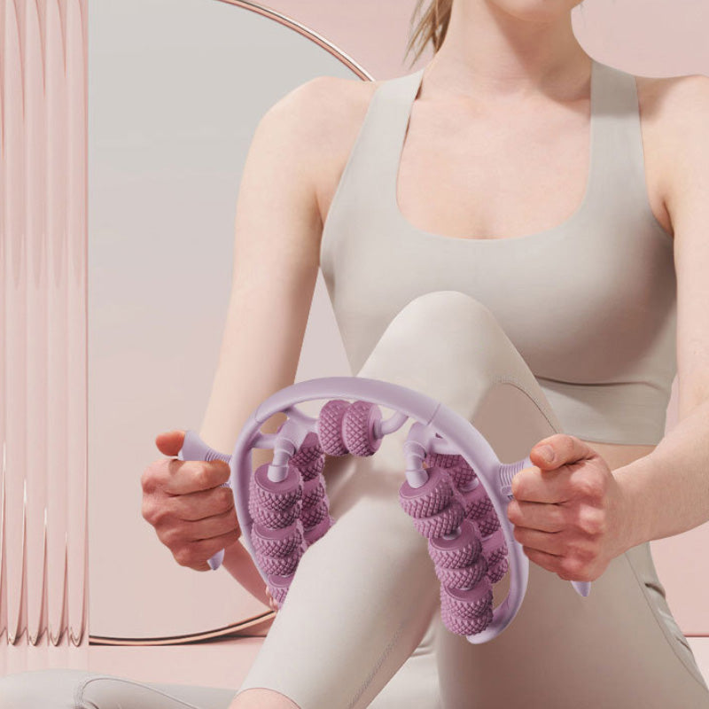 Leg Massage Roller Ergonomic Nodule EVA Foam Non-Slip Handles