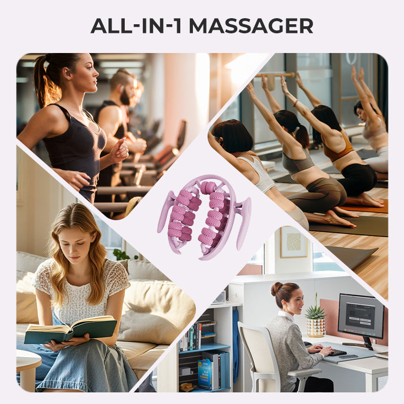 Leg Massage Roller Ergonomic Nodule EVA Foam Non-Slip Handles