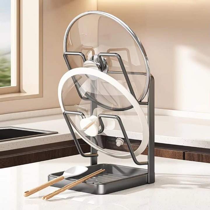 Lid & Utensil Holder Double-Tier Metal Drip Tray