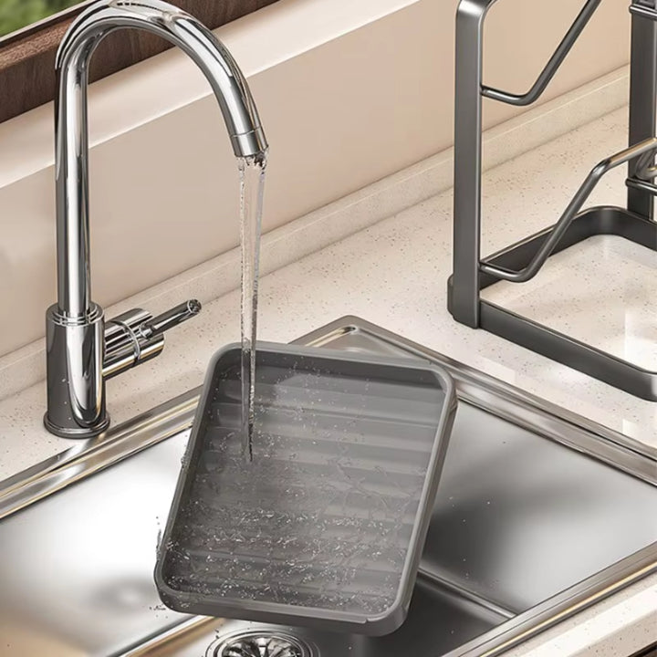 Lid & Utensil Holder Double-Tier Metal Drip Tray