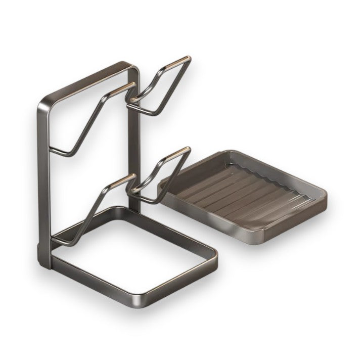 Lid & Utensil Holder Double-Tier Metal Drip Tray