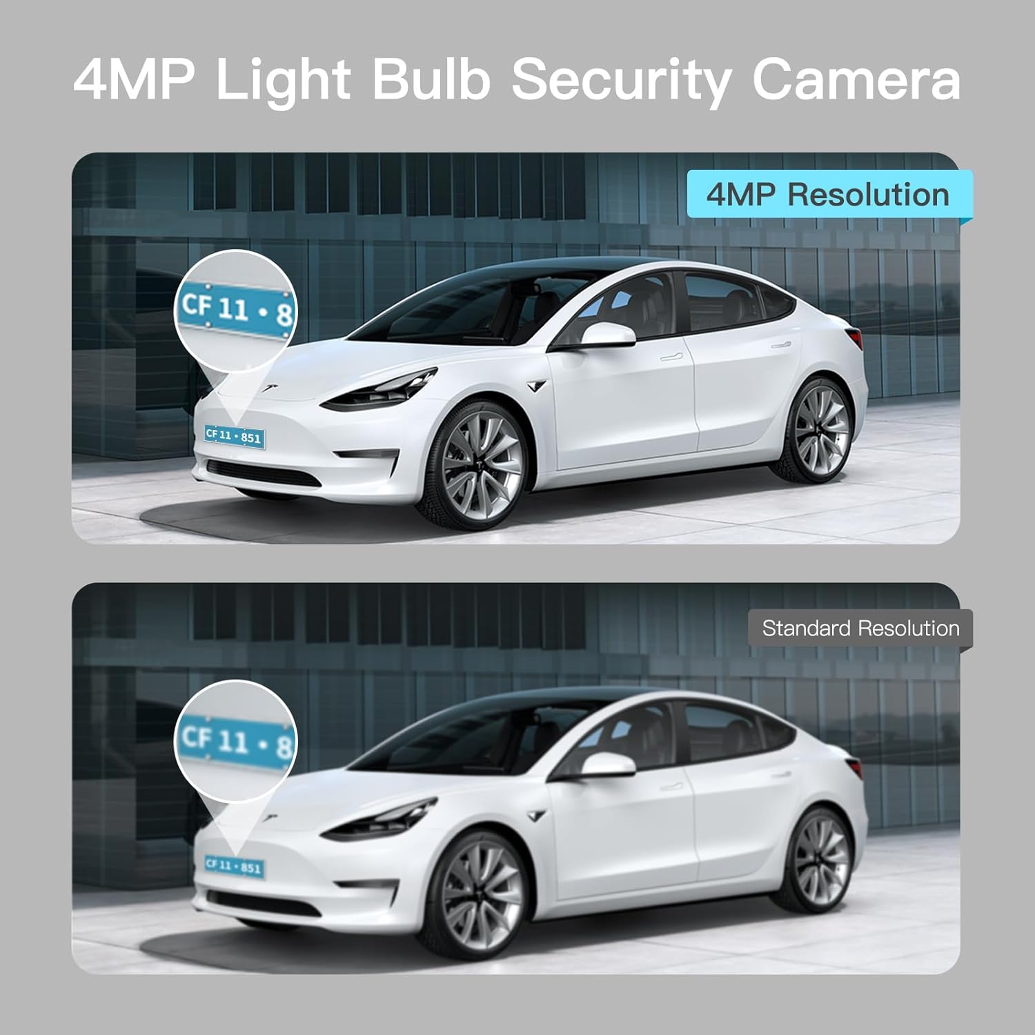 Light Bulb Security Camera 4MP Dual-Band Wi-Fi Night Vision