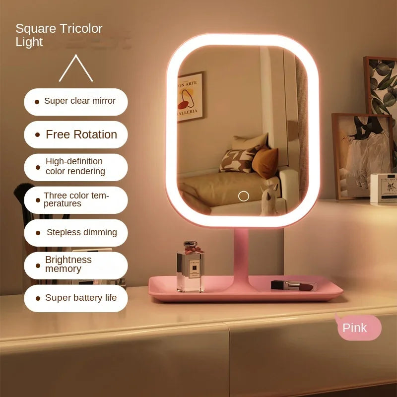 Lighted Makeup Mirror Touch-Dimmable 3 Color Temperatures