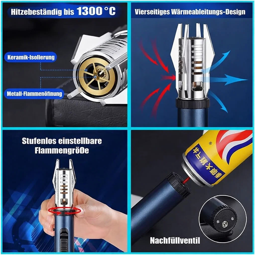 Lighter Windproof Jet Flame Adjustable Intensity