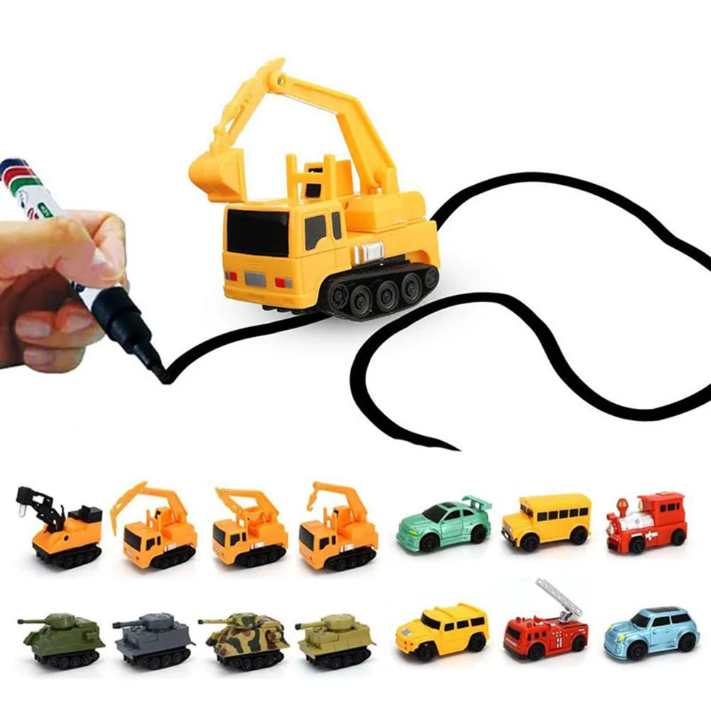 Line-Following Toy Car Induction Sensor Includes Drawing Pen