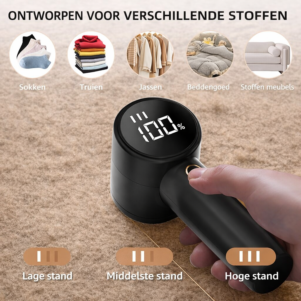 Lint Remover Honeycomb Mesh LED Display USB-C Fast Charging