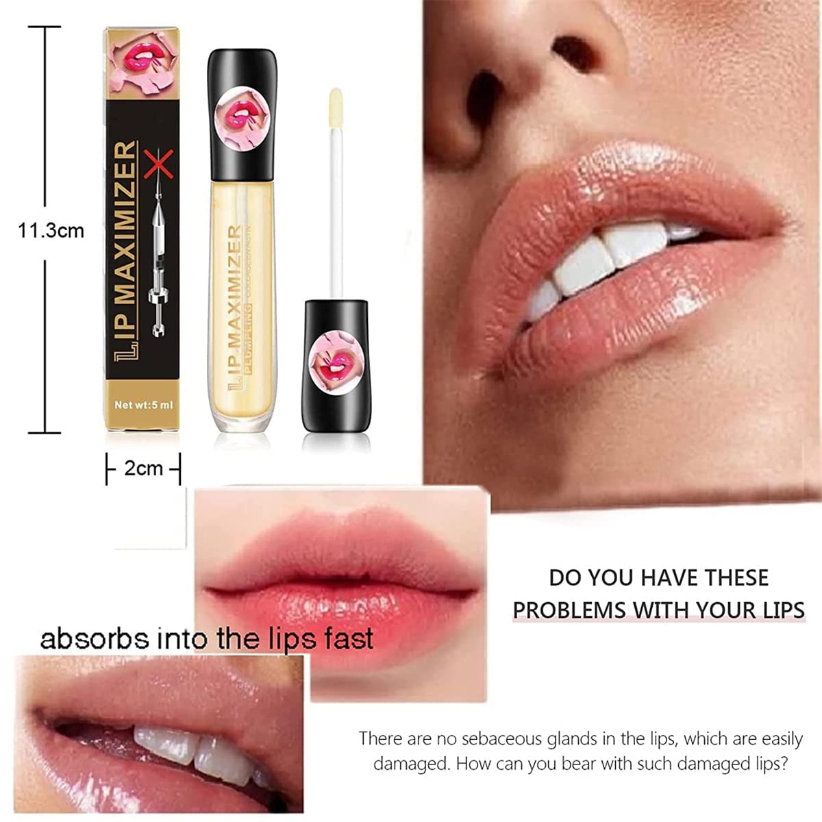 Lip Serum Fast-Acting Hyaluronic Acid & Mint 10ml