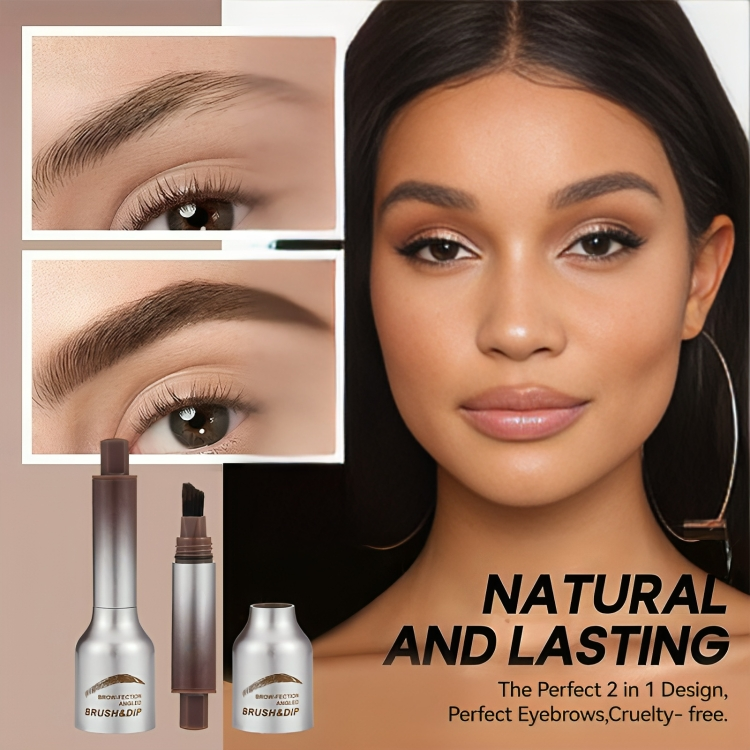 Liquid Eyebrow Enhancer Angled Brush Waterproof & Long-Lasting